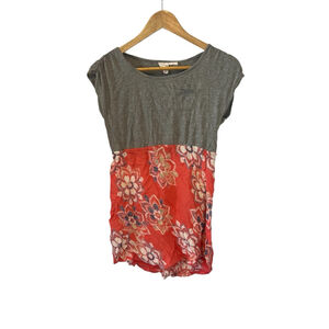 ROXY GIRL Casual Dress 10 Medium Floral Print Short Sleeve